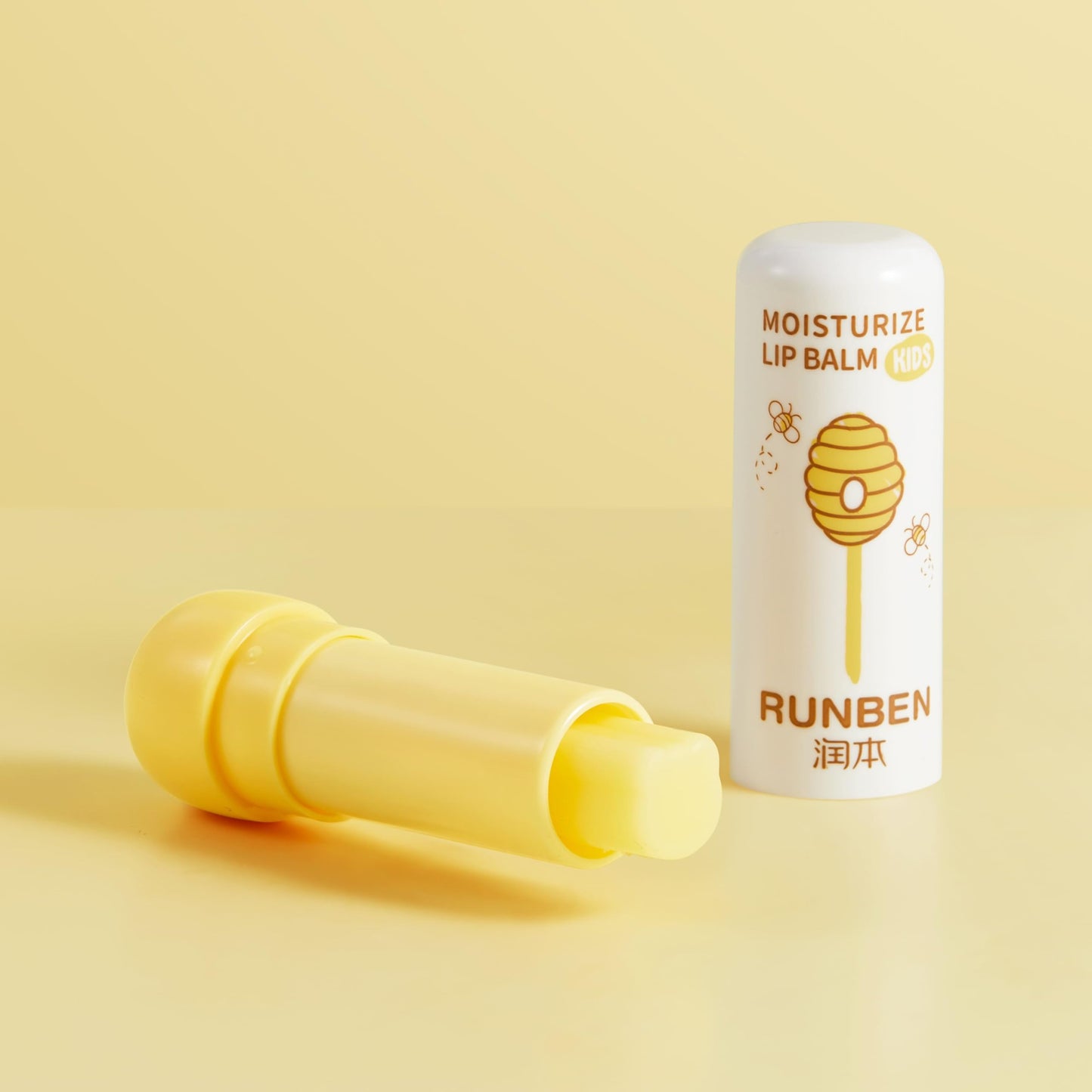 RUNBEN 3 Pack Kids Lip Balm Set Moisturize Baby Lip Balm Toddler Chapped Lips, 24H Deep Moisturizing, Non-toxic & Safe Lips Care