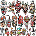 77 Sheets American Traditional Temporary Tattoos for Adults