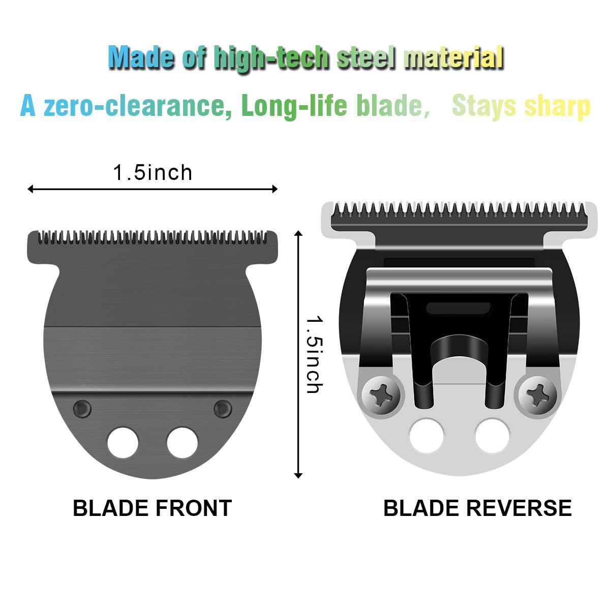 T-Blade Replacement,Trimmer Blade Compatible with oster Finisher Trimmer Model 59 and T-Finisher Trimmer Blades,Wide (Black)