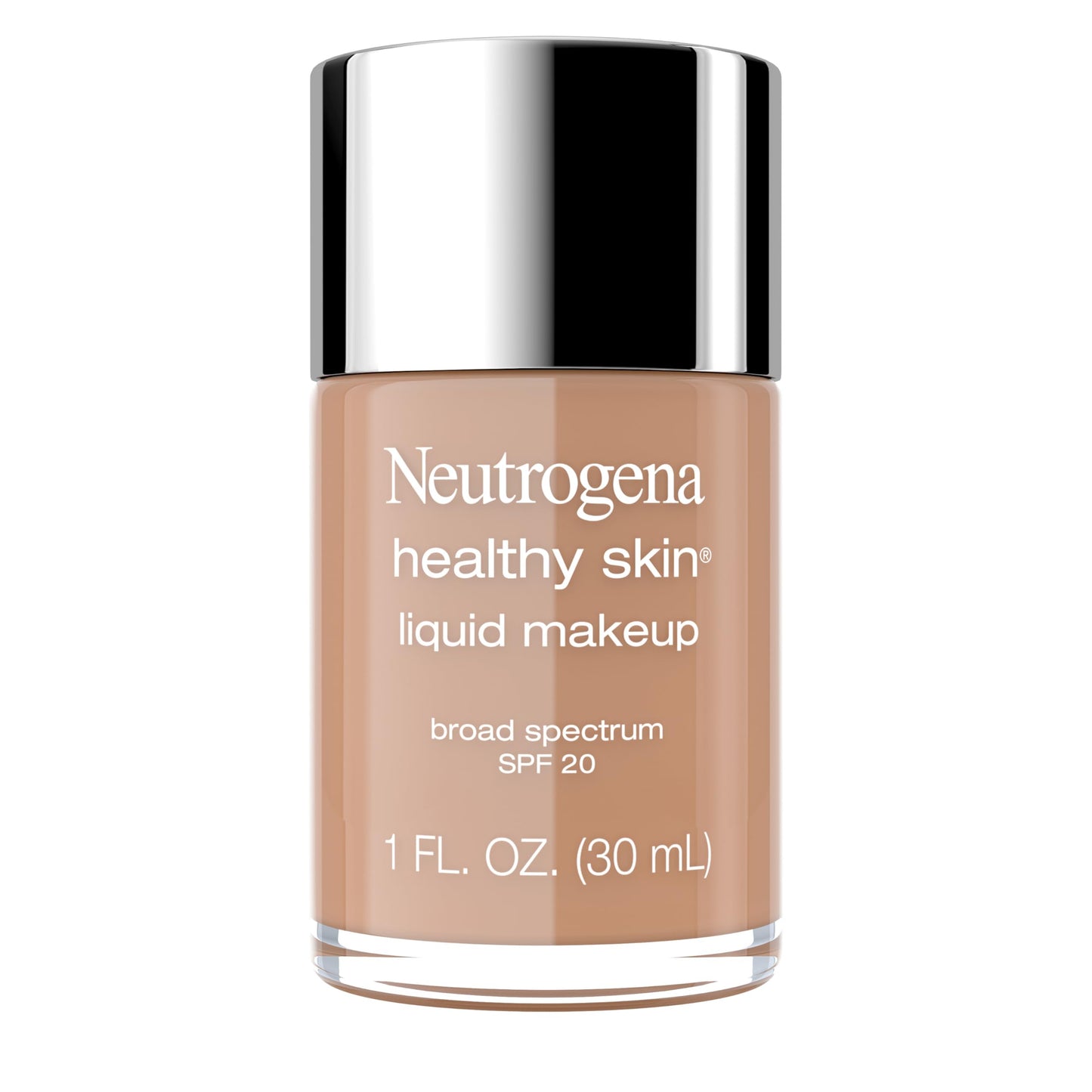 Neutrogena Healthy Skin Liquid Makeup Foundation, Broad Spectrum SPF 20 Sunscreen, Lightweight & Flawless Coverage Foundation with Antioxidant Vitamin E & Feverfew, 135 Chestnut, 1 fl. oz