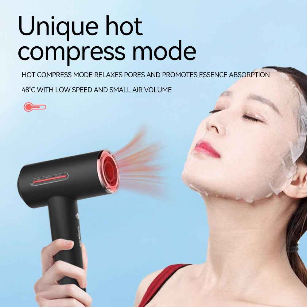 CONCARE Hair Dryer, Fast Drying Blow Dryer with Magnetic Nozzle,110,000RPM Brushless Motor, High Speed Low Noise, Ionic No Heat Damage, for Travel, Home, Gift (Gray)