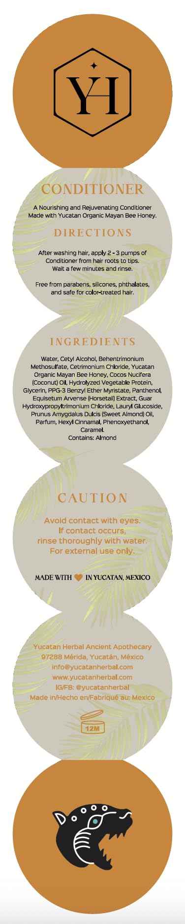 Yucatan Herbal Mayan Bee Honey Conditioner