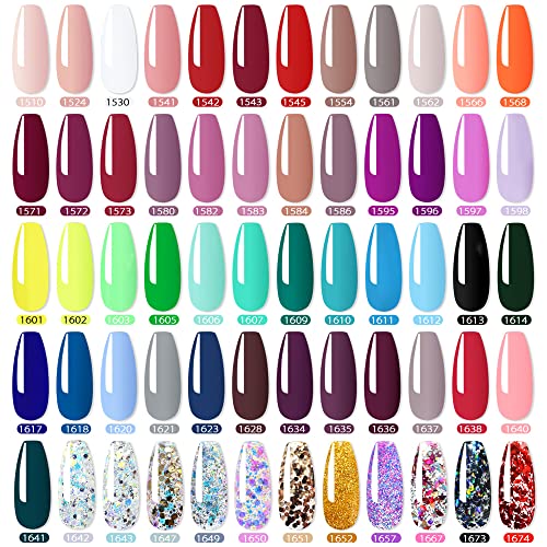 VENALISA Gel Paint Nail Art Set, 60 Colors Solid Gel Polish Art Kit, Professional Salon DIY Gift