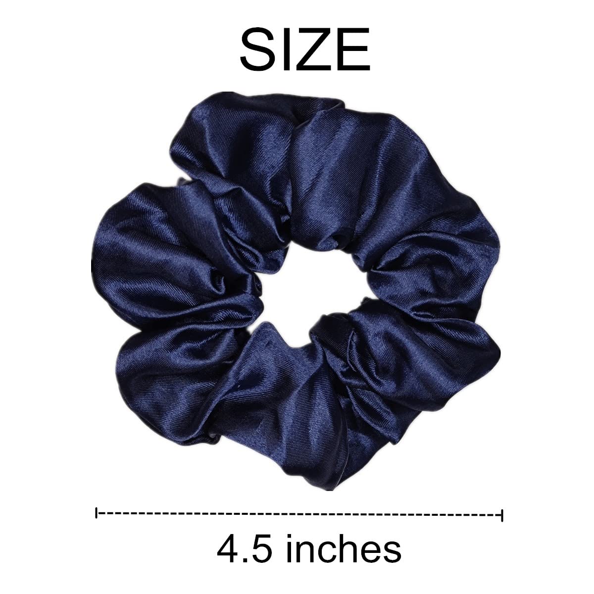 Sufermoe 6 Pcs 4.5 Inch Light Gray Green Satin Silk Hair Scrunchies, Hair Ties and Accessories for Women and Girls