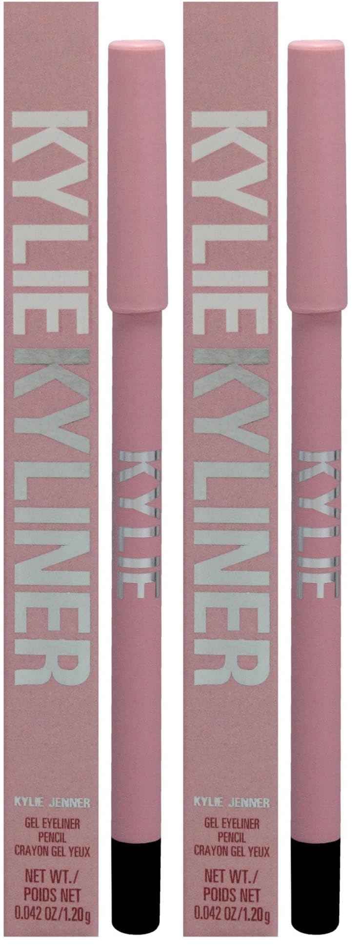 Kylie Cosmetics Gel Eyeliner Pencil - 001 Matte Black for Women - 0.04 oz Eyeliner (Pack of 2)