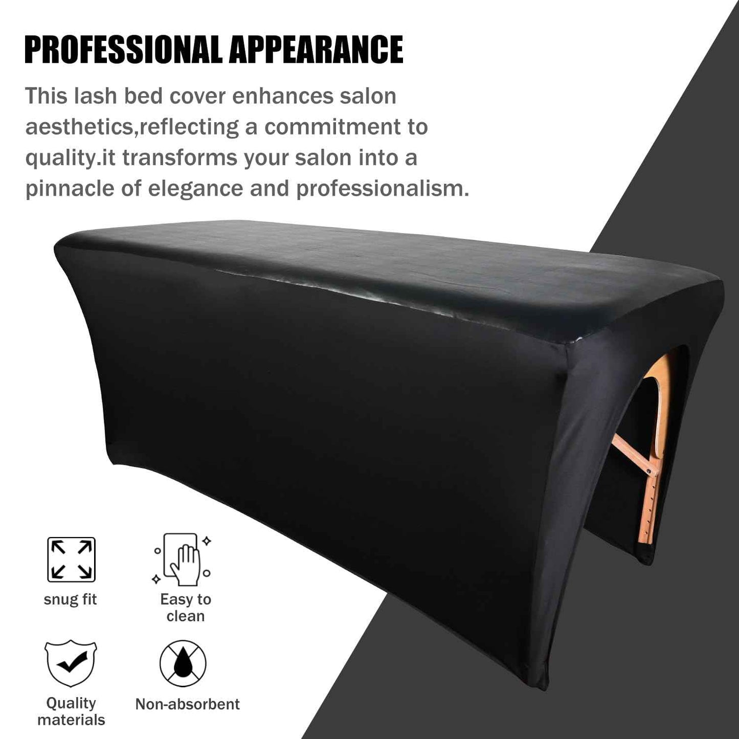 32Inch Lash Bed Cover 1 Pack|PU Leather Massage Table Cover|Soft Comfortable Spa Bed Cover for Salons Spa Home Use