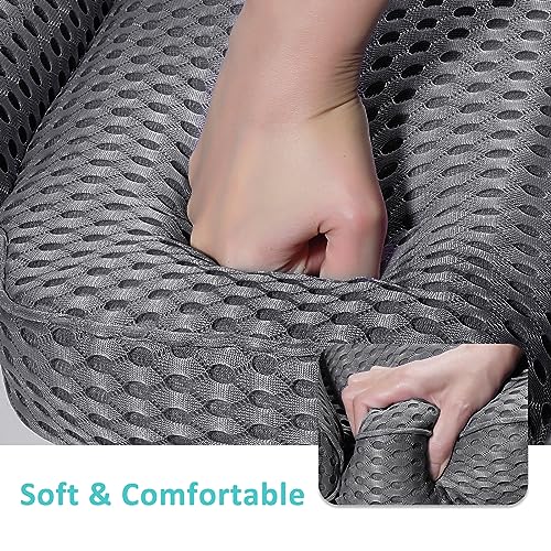 Bath Pillow for Tub with Neck & Back Support - Gray