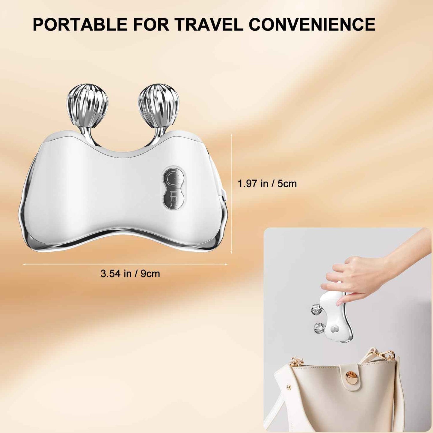 Electric Gua Sha Facial Tools, Facial & Body Massager Tools with Heat and Vibration, MEBAO 5 LED Lights Gua Sha Device with 2 Metal Roller for Eyes, Neck, Face