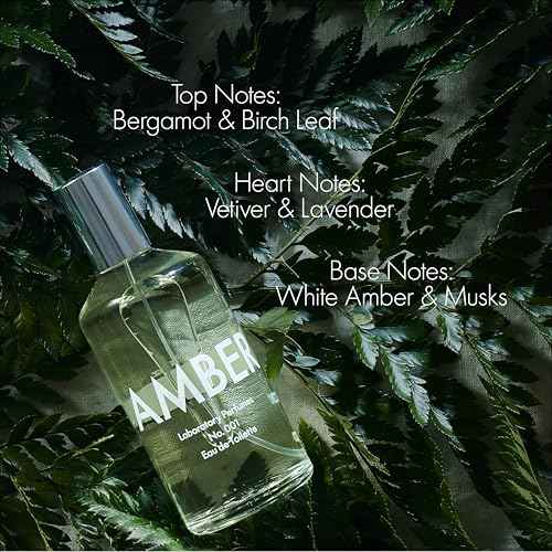 Laboratory Perfumes Amber Eau de Toilette | A Timeless, Evolving Fragrance | Fresh Greenery, Earthy Vetiver & Warm Amber | Effortlessly Elegant & Long-Lasting (100ml)