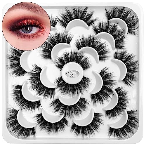 DYSILK Mink Lashes Wispy 6D Fluffy 18mm - 10 Pairs Reusable