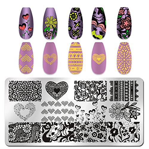 WOKOTO 6Pcs Holloween Nail Stamping Plates For Nails Snakes Skulls Witch Pumpkin Spider Nail Art Diy Stamp Plates Kit For Women Nail Art Plates Nail Designs Stamp Plates Nail Stamping Kit Tools