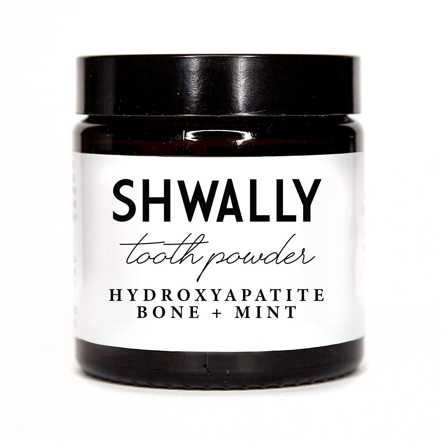 Shwally Magical Tooth Powder W/Hydroxyapatite Cattle Bone & Fluoride Free Amish Eggshell + Organic Peppermint - 100% Fluoride Free ReMineralizing, Whitening & Polishing Powder 400+ Brushings (4 Oz)