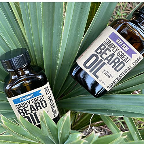 COCONUT Scented Beard Oil - Beard Conditioner 3 Oz Easy Applicator - Natural - Vegan and Cruelty Free Care for Beards - America's Favorite - Gifts for Men with Beards