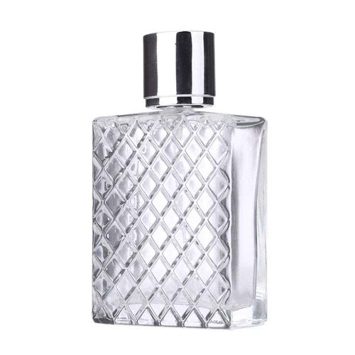 ccHuDE 100ml 3.4Oz Clear Glass Spray Bottles Empty Square Perfume Fine Mist Atomizer Refillable Essential Oil Container for Travel