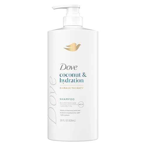 Dove Shampoo Coconut & Hydration for Dry Hair with Bio-Protein Care Technology and Coconut Oil 28 Fl Oz