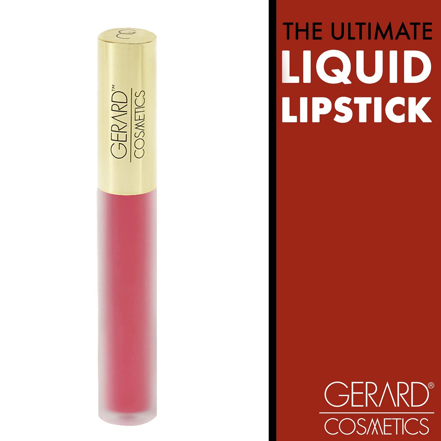 Gerard Cosmetics HydraMatte Liquid Lipstick Strawberry Fields | Pink Lipstick with Matte Finish | Long Lasting and Non-Drying | Super Pigmented Fully Opaque Lip Color