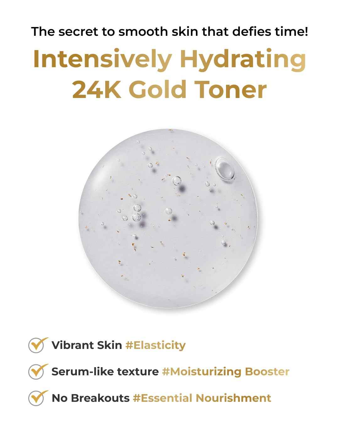 BOM Cosmetics Peptide Power Toner 5.07 Fl Oz, Hydrating Serum-Like Toner with Penta-Peptides and 99% Pure Gold for Skin Collagen Boost, Smoothness, and Long-Lasting Moisture, Korean Skincare