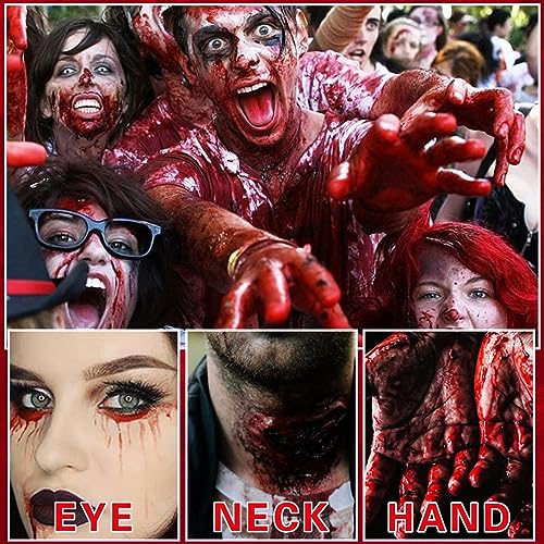 Fake Blood Spray & Gel Halloween Makeup Kit with Sponge