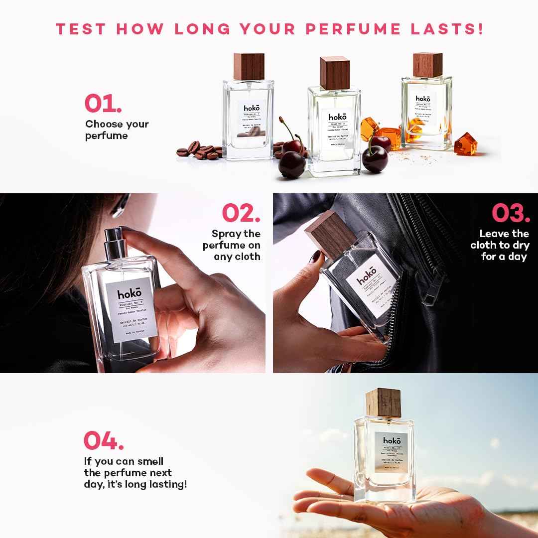 HOKO Bliss Womens Perfume, Extrait de Parfum (1.7 Oz) - Inspired by La Vie Belle, Iris Vanilla, Jasmine, Patchouli & Black Currant - Clean, Vegan + Cruelty Free