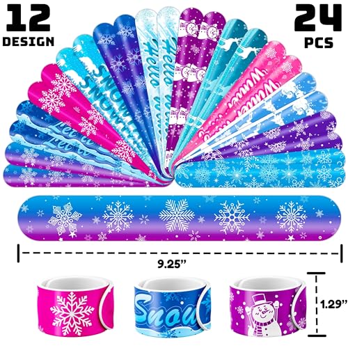 Snowflake Party Set 72pcs - Temporary Tattoos & Slap Bracelets