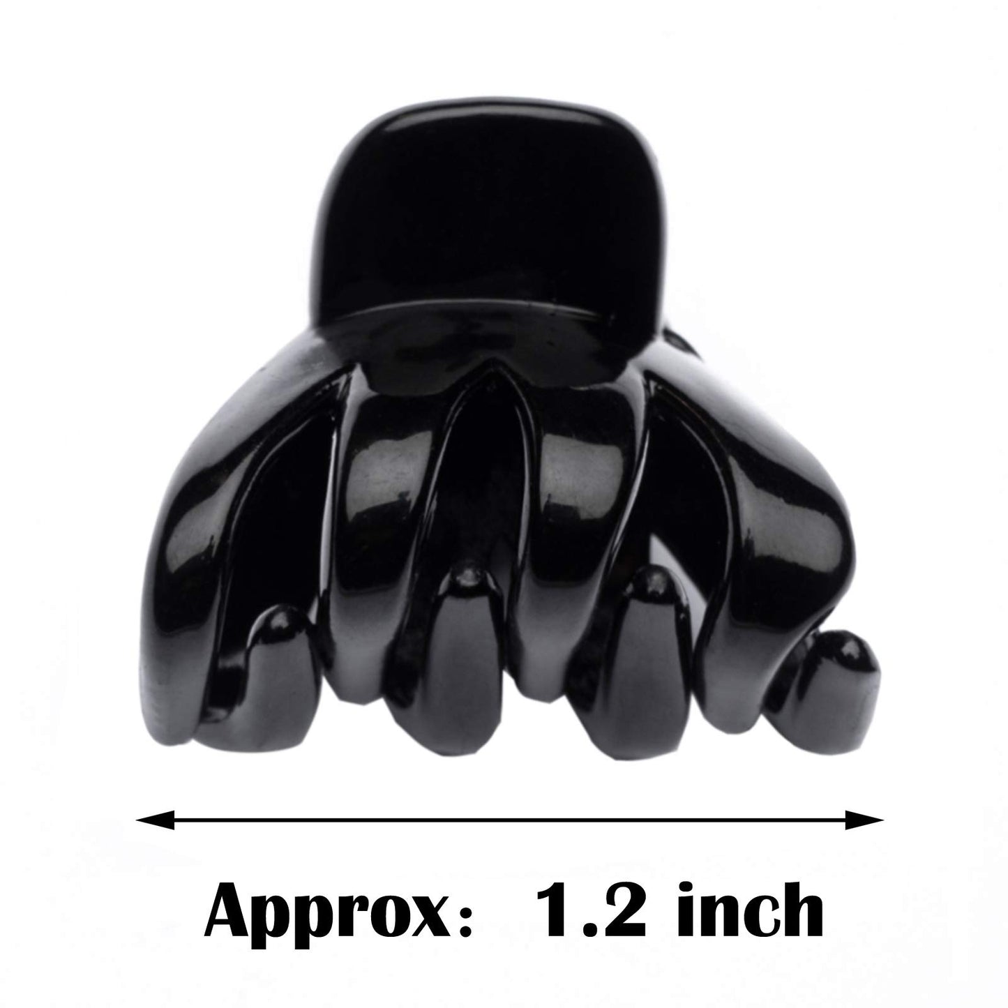 Cobahom 24 Pcs Small Mini Octopus Plastic Hair Claw Clips for Thin Hair - No-Slip Styling Accessories for Women and Girls (Black, Hair Styling)