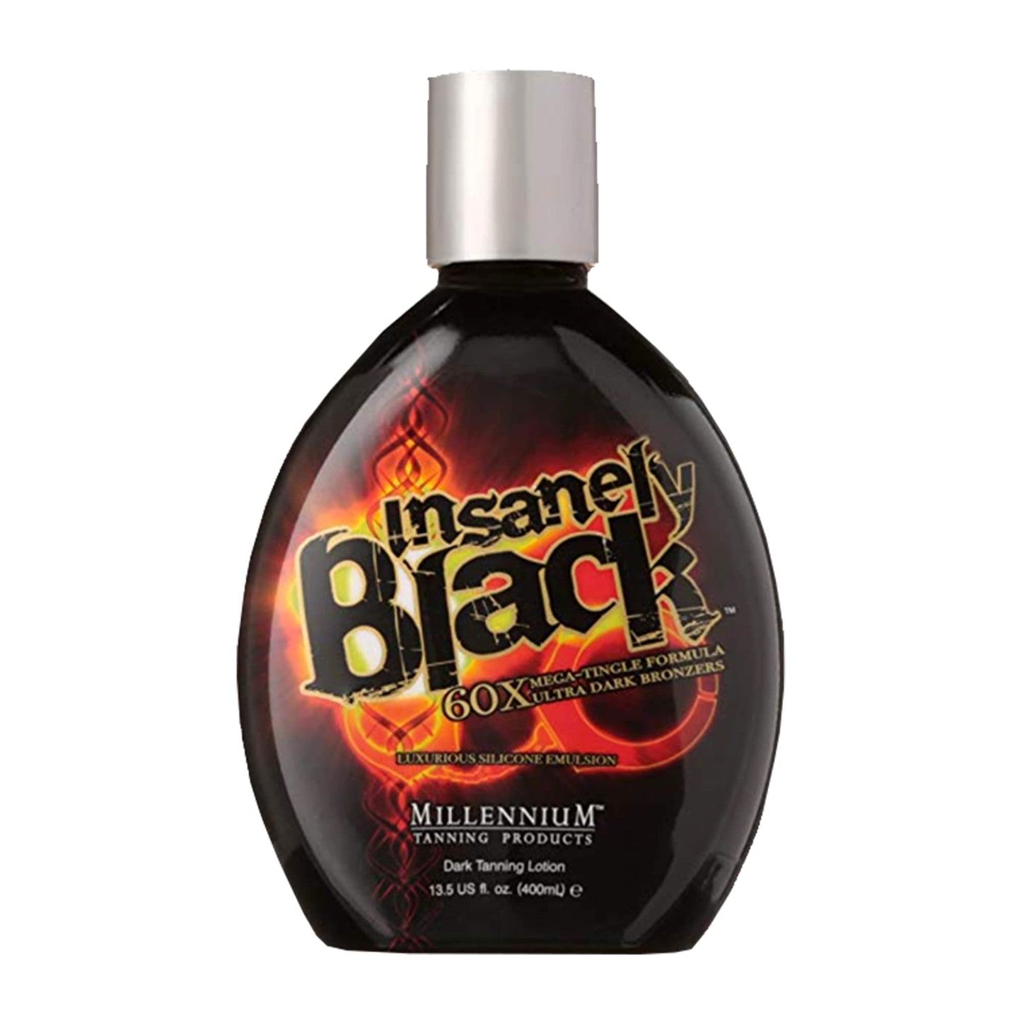 Millennium Tanning Insanely Black 60x, Mega Tingle Dark Tanning Lotion, 13.5 Ounces