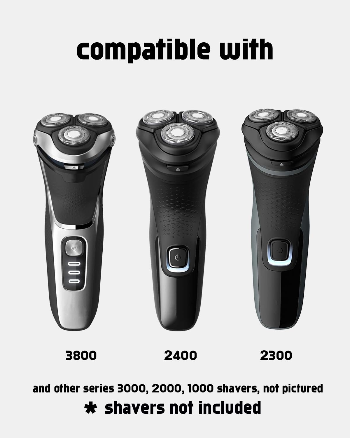 SH30 Replacement Heads for Electric Shaver 3800 2300, 1000 2000 3000 Series Razor, S3212 S3311 S1211 S738 Click and Style, ComfortCut Shaving Heads Durable Sharp Blade, with 2 Cleaning Brush, 9 Packs