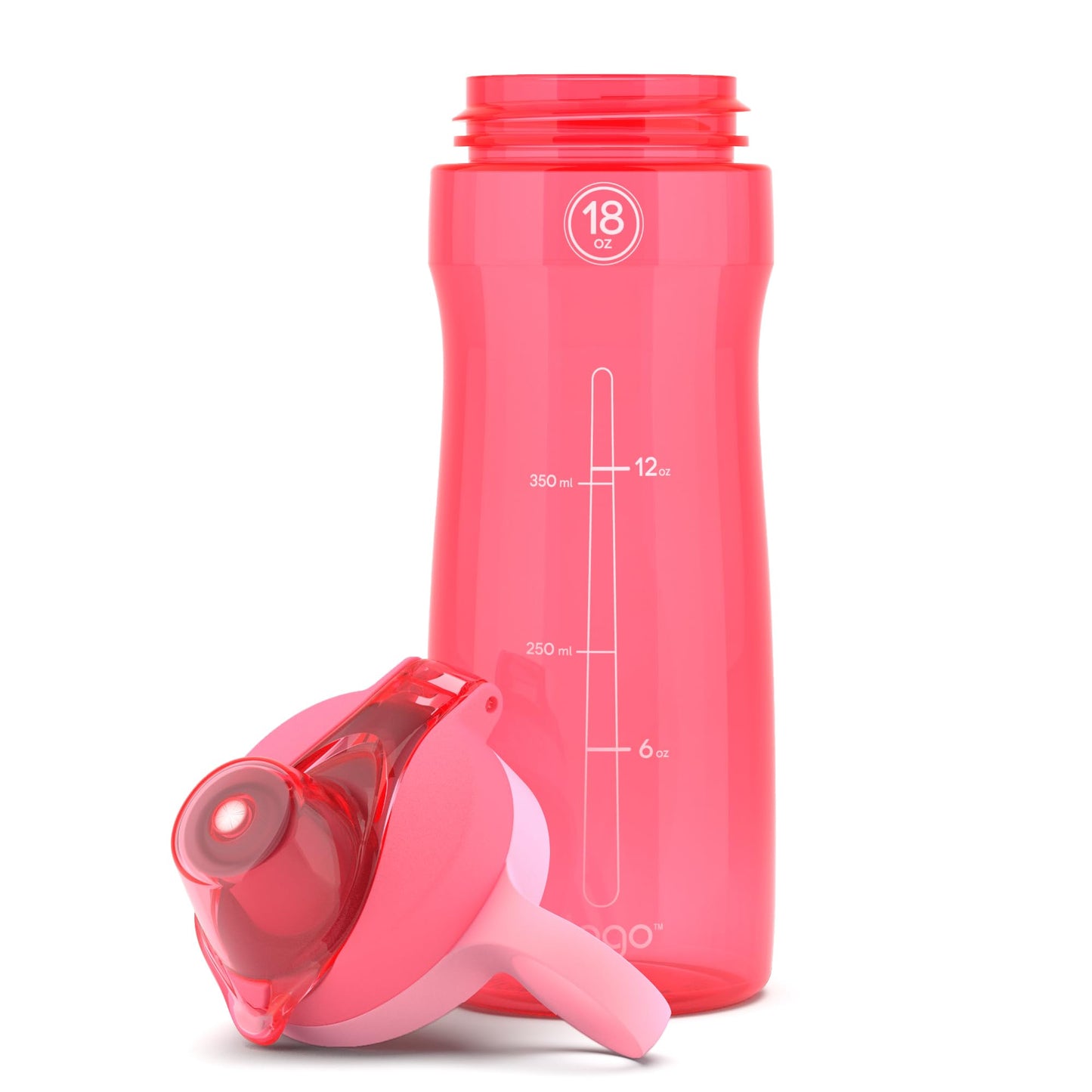 Pogo BPA-Free Tritan Plastic Water Bottle with Chug Lid, 18 Oz, Pink