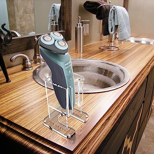 Beautyflier Electric Razor Stand for Philips Norelco Electric Shaver, Acrylic Base Holder for Men Storage Rack Bracket Home Bathroom Accessories, Universal Size
