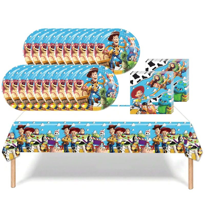 20 Plates, 20 Napkins & Tablecloth Birthday Party Set