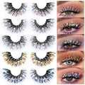 Zegaine Glitter Cat Eye False Eyelashes - 5 Pairs Wispy