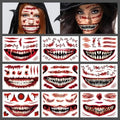 Cerlaza Halloween Temporary Tattoos - Scary Clown & Zombie Face Makeup Kit