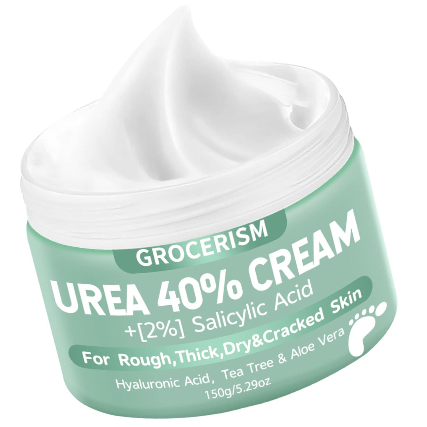 Grocerism Urea Cream 40 Percent For Feet 5.29 oz + Coconut Urea Cream 50 Percent for Feet Maximum Strength 5.29 oz