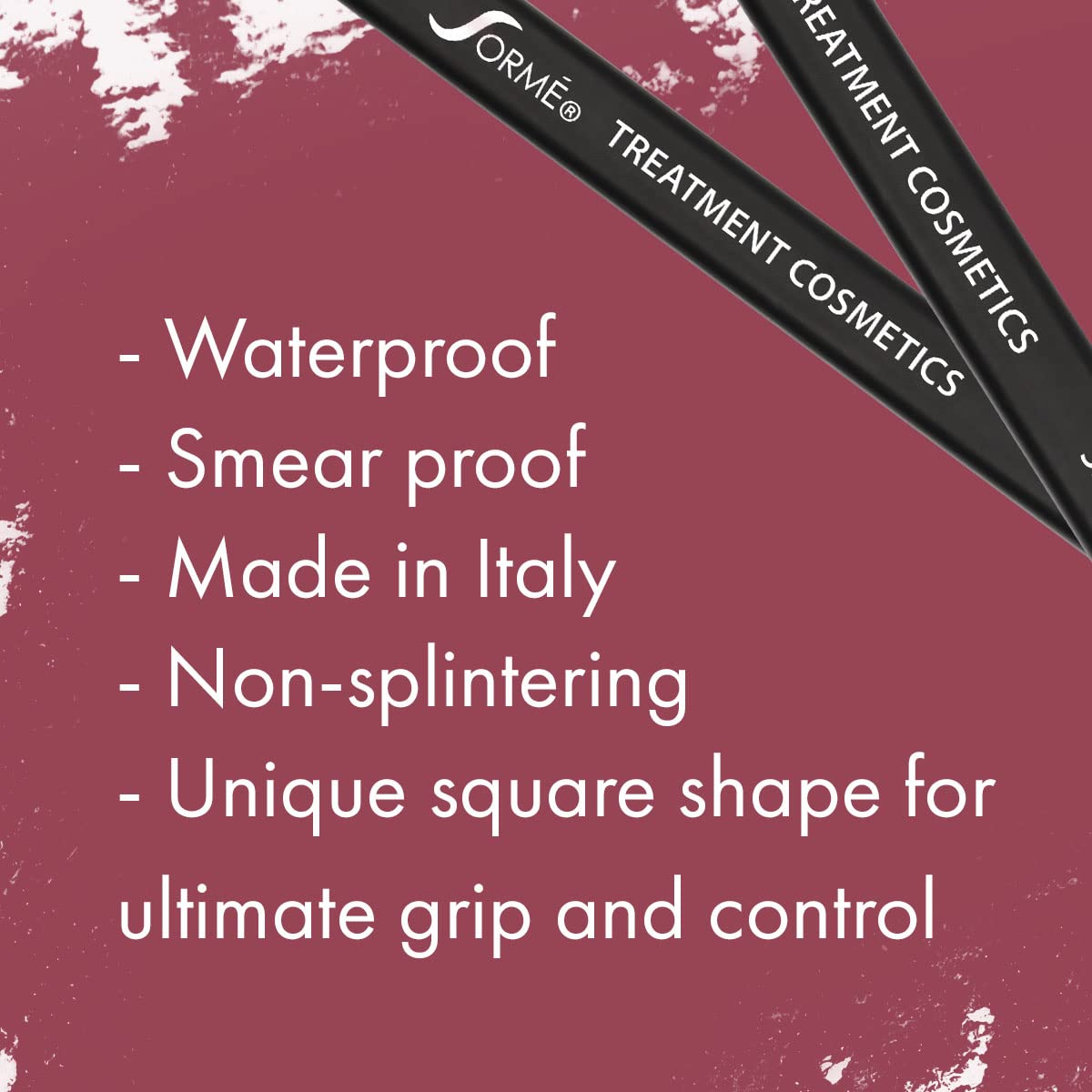 Sorme Waterproof Lip Liner - Non-splintering Smearproof Lip Liner - Revitalizing with Lecithin, Vitamins C and E