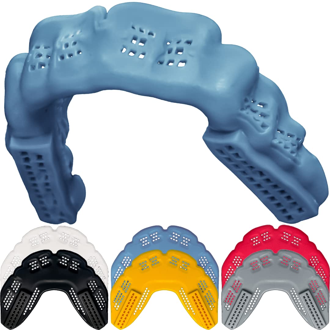 Bulletproof: World’s Thinnest & Most Breathable Mouth Guard is 3X Stronger! BJJ Flag Football Basketball Hockey Lacrosse Rugby Wrestling MMA Boxing Mouthguard Sports Braces Grinding Teeth Adult Youth