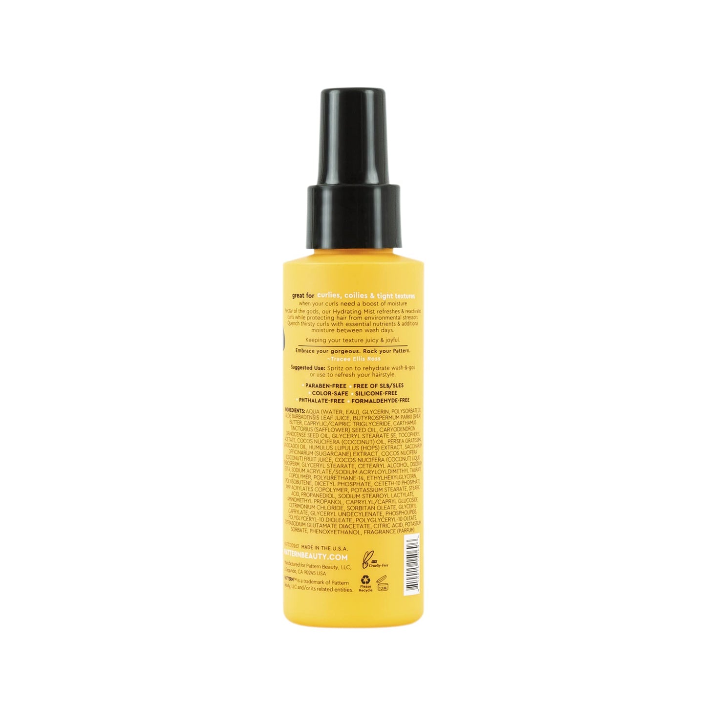 PATTERN Beauty by Tracee Ellis Ross Hydrating Mist w Avocado Oil for Curly Hair 3a-4c, Travel Size, 3 fl oz