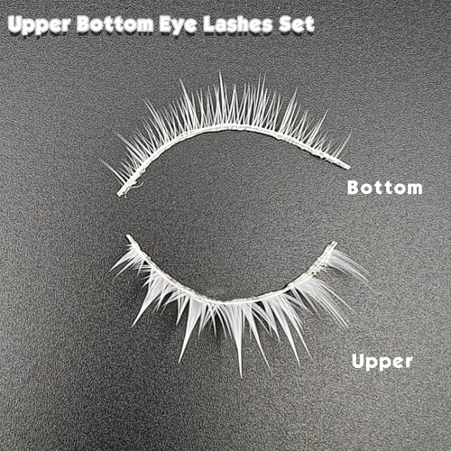 White Wispy False Eyelashes - Cosplay Manga Costume Lashes