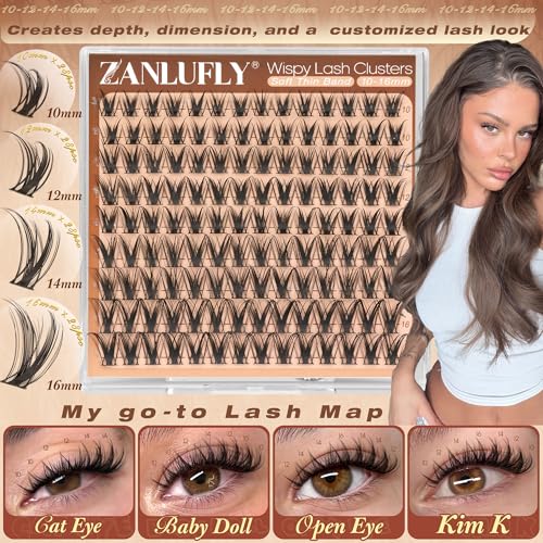 Wispy Lash Clusters 10-16mm C Curl Eyelash Extensions 126pcs