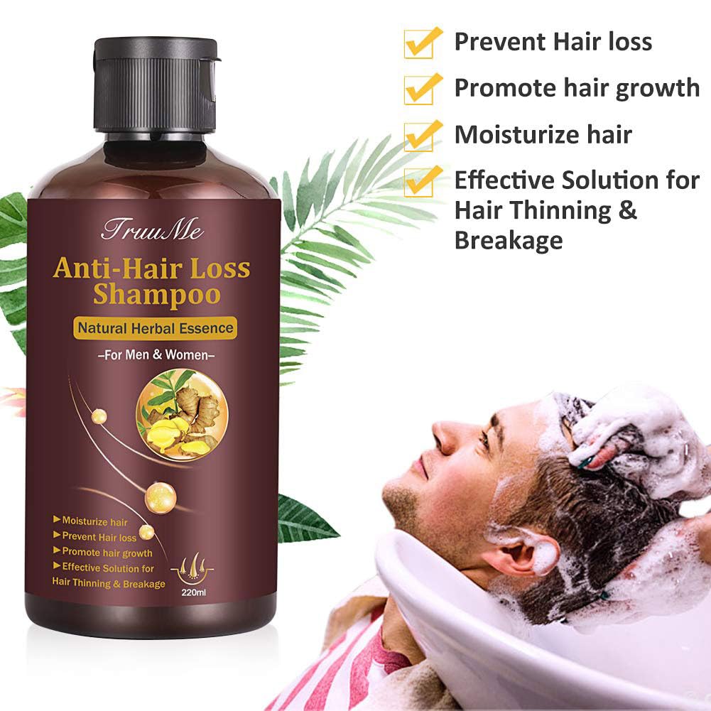 Hair Growth Shampoo, Hair Loss Shampoo, Hair Thickening Shampoo, Anti-Thinning Shampoo, Hair Growth-Thickening Shampoo, Hair Loss Treatment, for Stop Hair Loss, Grow Hair Fast, Men & Women, 220ML