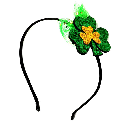 Totelux St. Patrick's Day Headband Green Clover Hair Band Glitter Shamrock Hair Accessories for Women Girls Irish Festive Costume Accessories Decoration Parade Party Supplies