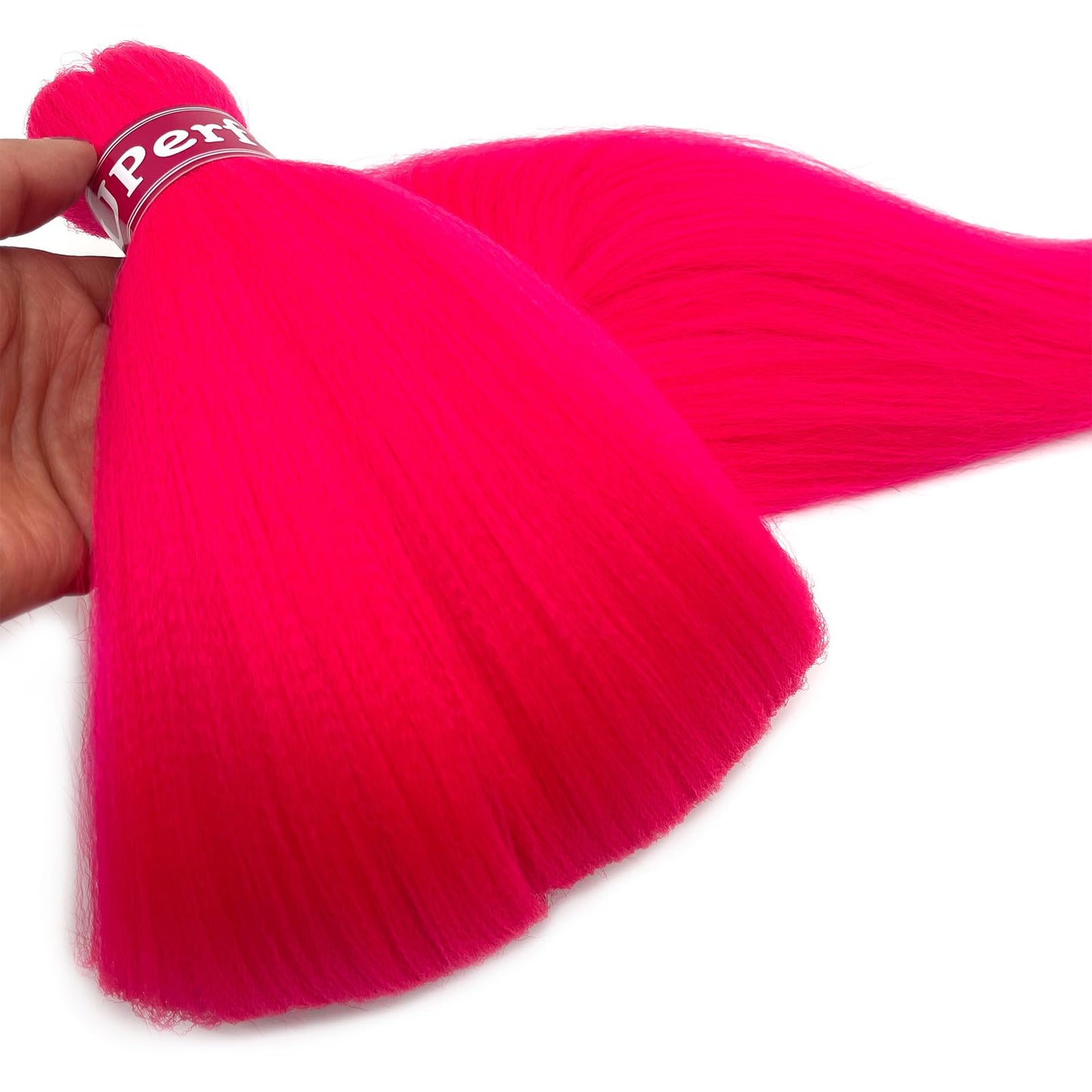 UPerfe Pink Braiding Hair Extensions for Braids Kanekalon Hot Pink Braiding Hair Pre Stretched Prestretched Braiding Hair Kids Knotless Jumbo Colored Braiding Hair 26 inch 6 Bundles