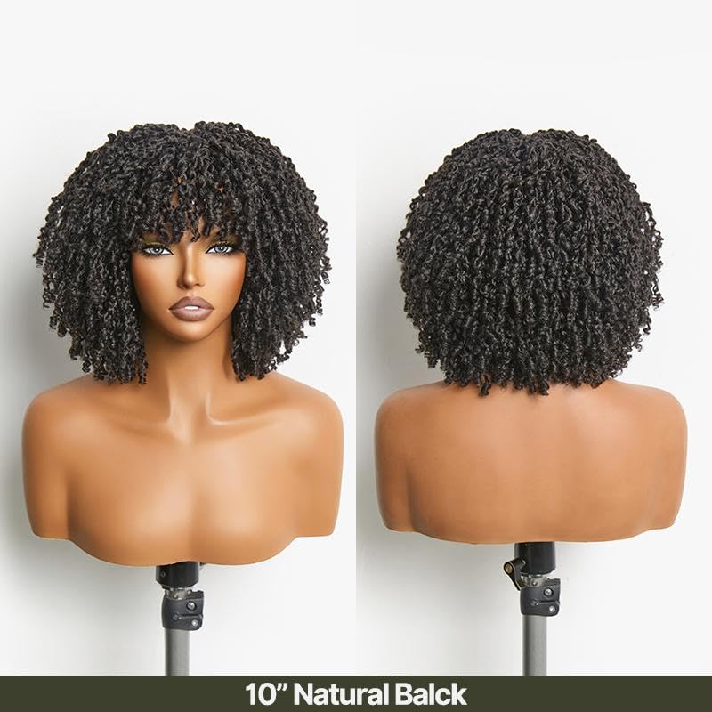 Frodio 10" Dreadlock Wig with Bangs - Micro Twist Glueless Synthetic
