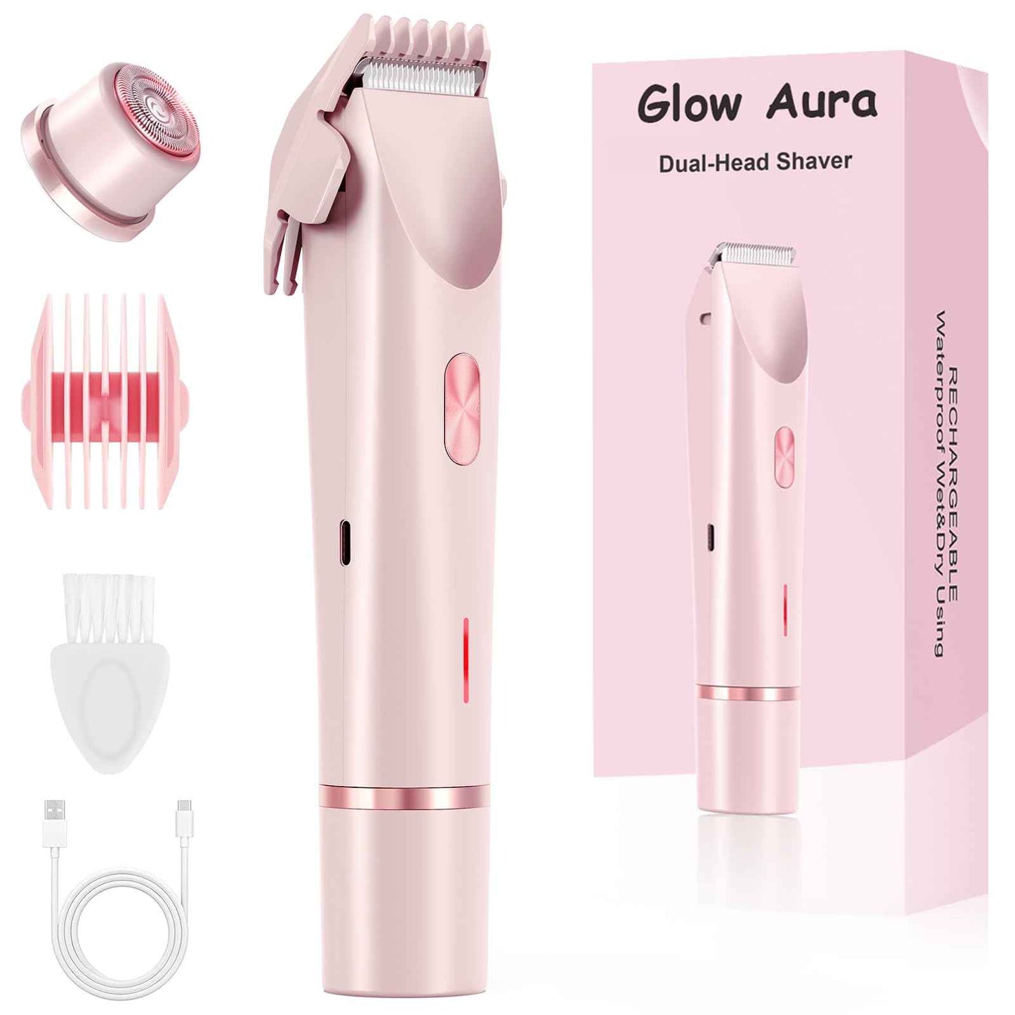 GlowShave™ -2-in-1 Women’s Body Shaver,Glow Aura Bikini Shaver