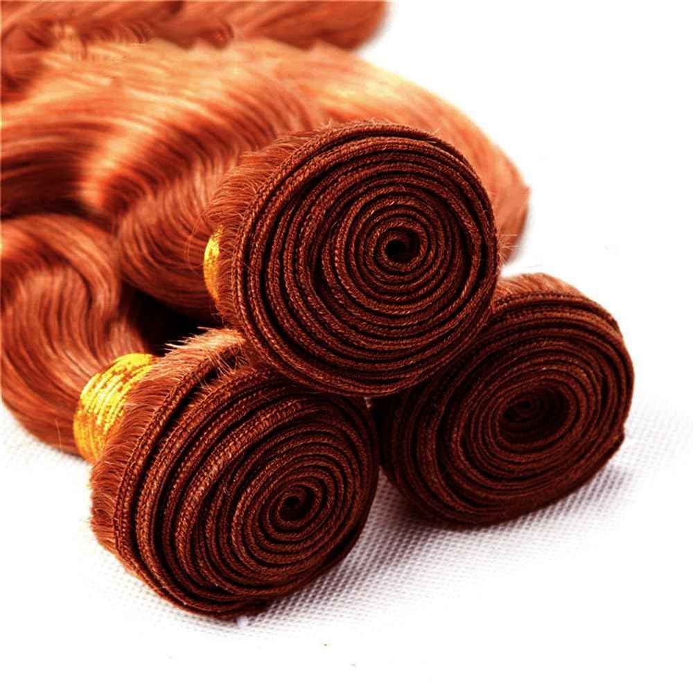 AuokMar Color 33 Body Wave 1 Bundles Reddish Brown Bundles Human Hair 26 Inch Unprocessed Virgin Copper Red Bundle Hair Extensions