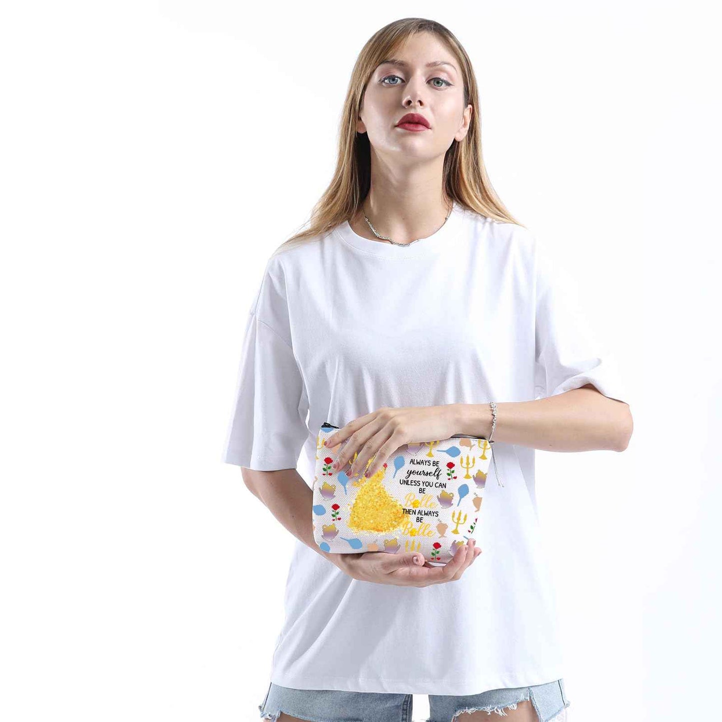 XYANFA Movie Makeup Bag Movie Fans Gift Princess Birthday Gift Fairy Tales Cosmetic Bag