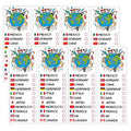 Epcot Temporary Tattoos - Pack of 8 Country Markers