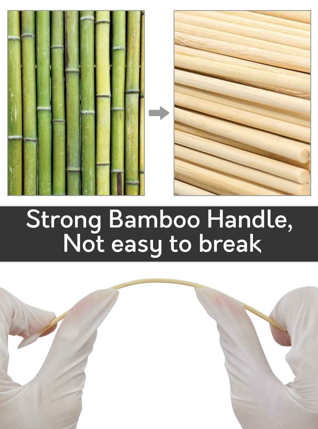 1000 PCS 6" Cotton Swabs - Lint Free Sturdy Cotton Swabs with Bamboo Handle for Gun Cleaning, Makeup, Electronic