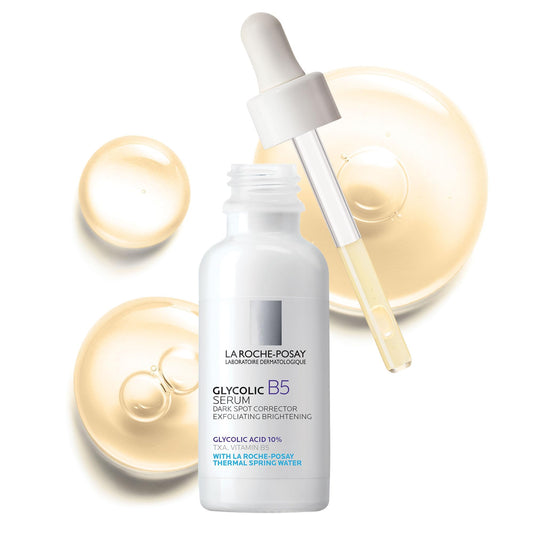 La Roche-Posay Glycolic Acid Serum with Kojic Acid and Vitamin B5, Reduces Dark Spots and Discoloration, Skin Tone Corrector to Brighten & Even Skin Tone