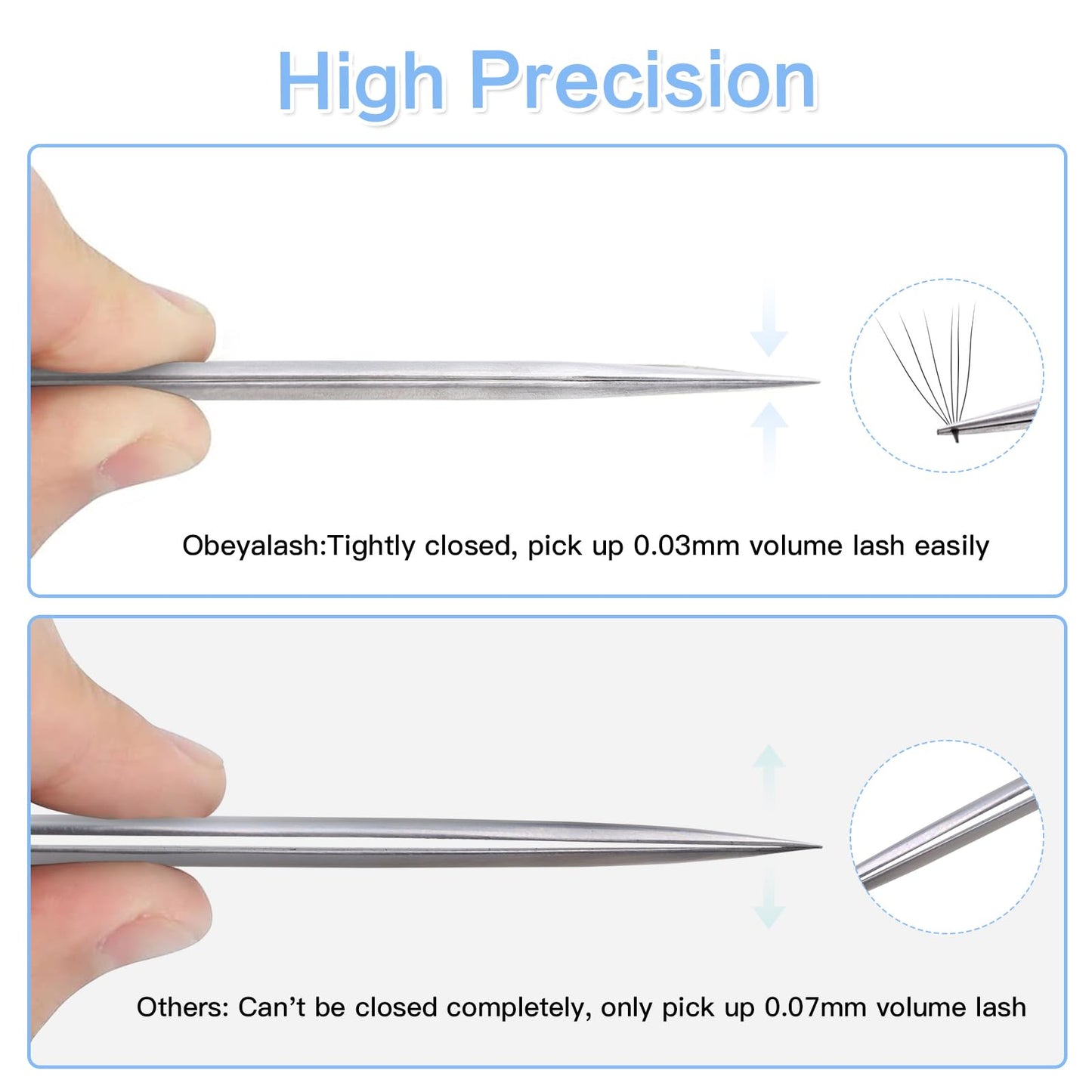 Obeyalash Lash Tweezers for Eyelash Extensions Set of 5, Straight Eyelash Extension Tweezers J Curved Tweezers Eyelash 45 Degree Lash Isolation Tweezers for Individual Volume False Lashes