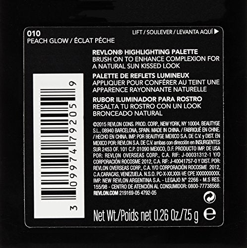 Revlon Highlighting Palette Peach Glow, 0.26 oz